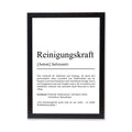 Reinigungskraft Definition Poster personalisierbar mit Namen Beruf Poster Reiniger Geschenk Einzug Geburtstag Geschenk Reiniger Poster Beruf