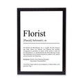 Florist Definition Poster personalisierbar mit Namen Beruf Poster Florist Geschenk Einzug Geburtstag Geschenk Florist Poster Beruf