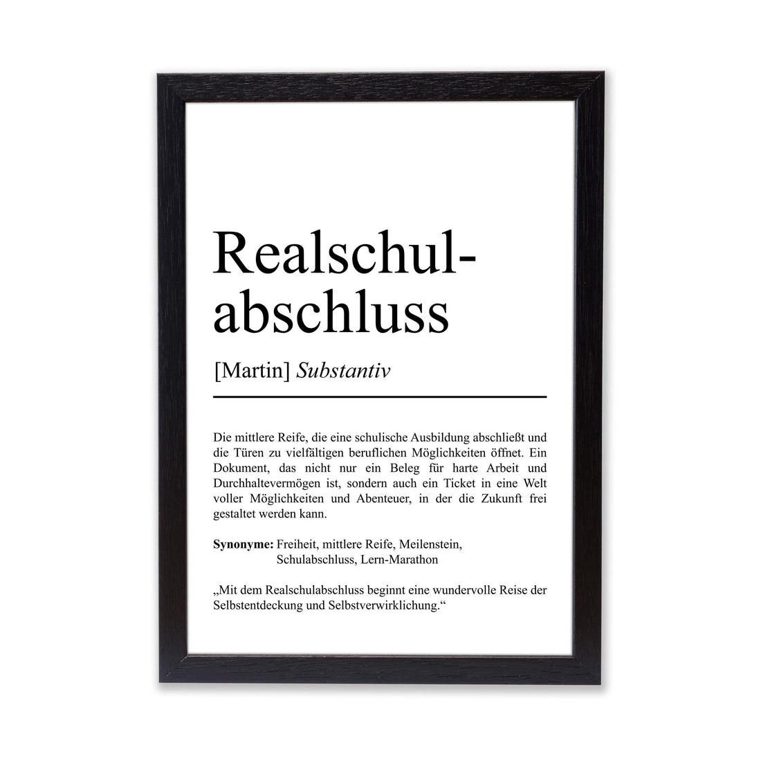 Realschulabschluss Definition Poster personalisierbar mit Namen Abschluss Poster Geschenk zum Abschluss Realschule Geschenk Abschluss Poster