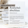 Realschulabschluss Definition Poster personalisierbar mit Namen Abschluss Poster Geschenk zum Abschluss Realschule Geschenk Abschluss Poster