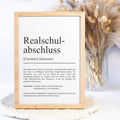 Realschulabschluss Definition Poster personalisierbar mit Namen Abschluss Poster Geschenk zum Abschluss Realschule Geschenk Abschluss Poster