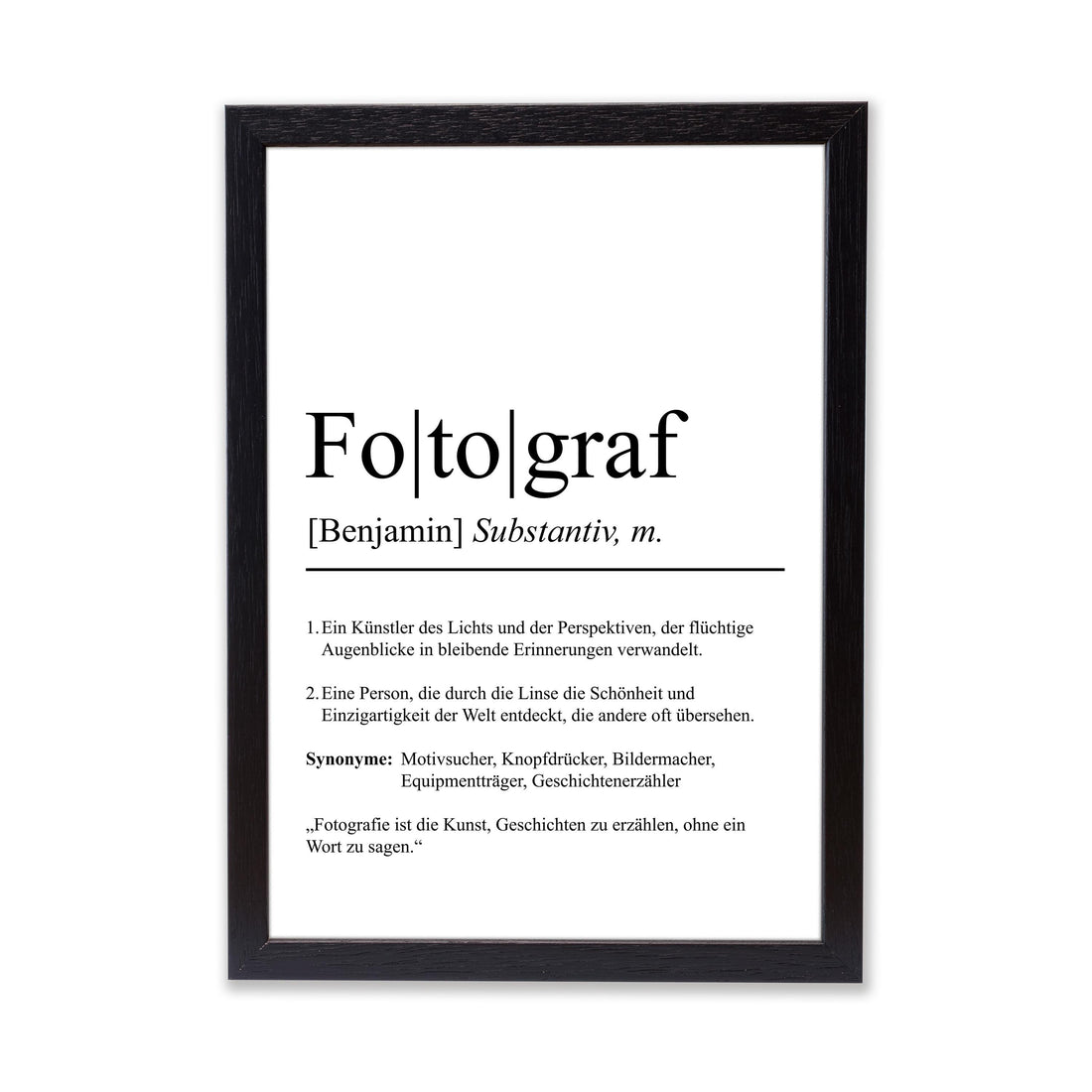Fotograf Definition Poster personalisierbar mit Namen Beruf Poster Fotograf Geschenk Einzug Geburtstag Geschenk Fotograf Poster Beruf