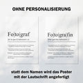 Fotograf Definition Poster personalisierbar mit Namen Beruf Poster Fotograf Geschenk Einzug Geburtstag Geschenk Fotograf Poster Beruf