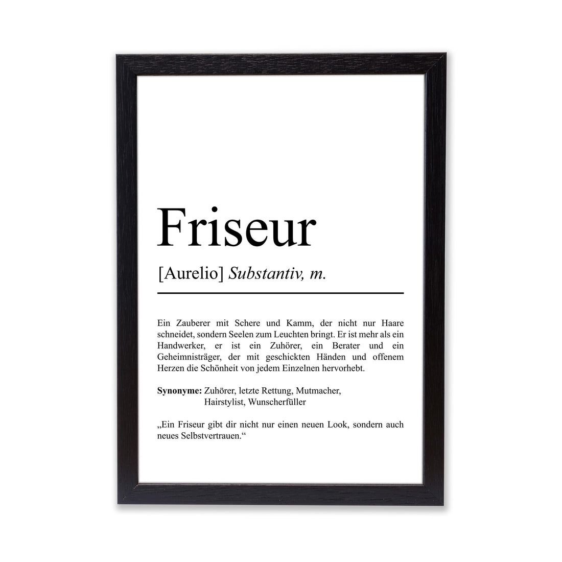 Friseur Definition Poster personalisierbar mit Namen Beruf Poster Friseur Geschenk Einzug Geburtstag Geschenk Friseur Poster Beruf