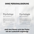 Psychologin Definition Poster personalisierbar mit Namen Beruf Poster Psychologin Geschenk Einzug Geburtstag Psychologin Poster