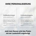 Gebäudereinigerin Definition Poster personalisierbar mit Namen Beruf Poster Reinigerin Geschenk Einzug Geburtstag Geschenk Reinigerin Poster