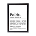 Polizist Definition Poster personalisierbar mit Namen Beruf Poster Polizist Geschenk Einzug Geburtstag Geschenk Polizist Poster Beruf