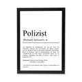 Polizist Definition Poster personalisierbar mit Namen Beruf Poster Polizist Geschenk Einzug Geburtstag Geschenk Polizist Poster Beruf