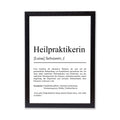 Heilpraktikerin Definition Poster personalisierbar mit Namen Beruf Poster Heilpraktikerin Geschenk Einzug Geburtstag Geschenk Heilpraktikerin Poster Beruf Definition