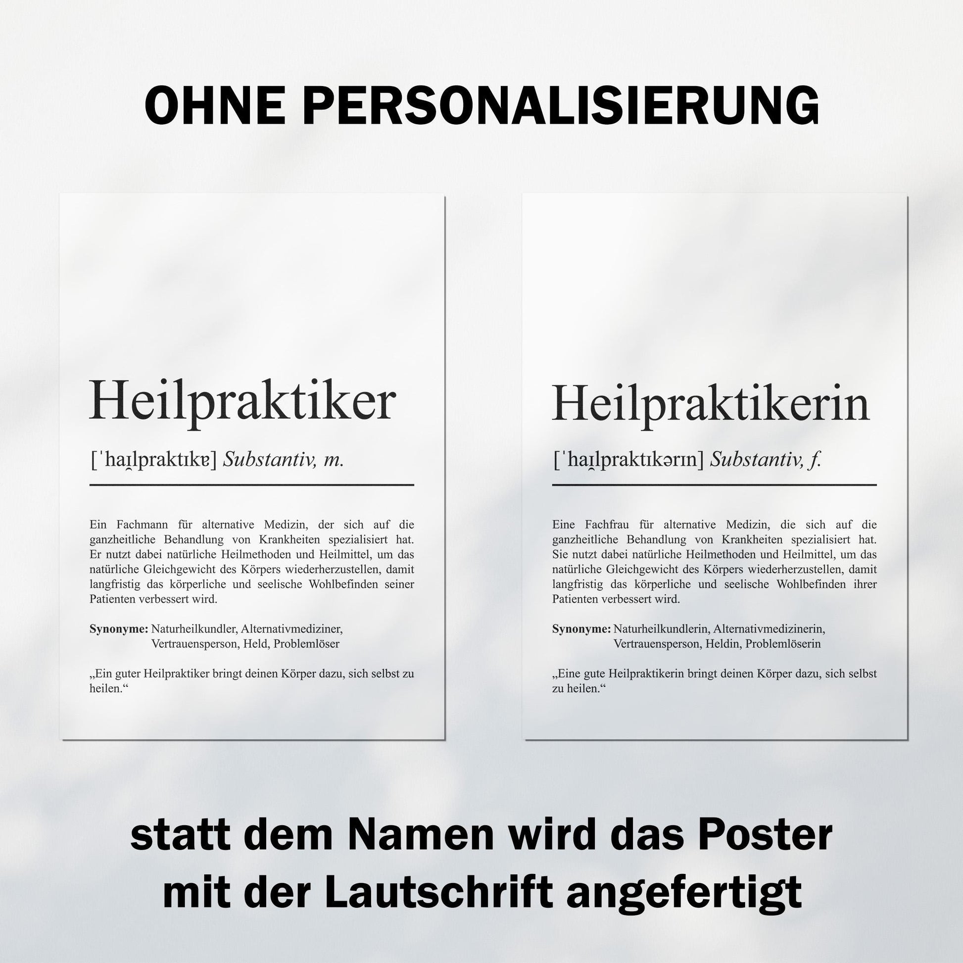Heilpraktikerin Definition Poster personalisierbar mit Namen Beruf Poster Heilpraktikerin Geschenk Einzug Geburtstag Geschenk Heilpraktikerin Poster Beruf Definition