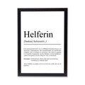 Helferin Definition Poster personalisierbar mit Namen Beruf Poster Helferin Geschenk Einzug Geburtstag Geschenk Helferin Poster Beruf