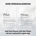 Pilotin Definition Poster personalisierbar mit Namen Beruf Poster Pilotin Geschenk Einzug Geburtstag Geschenk Pilotin Poster Beruf