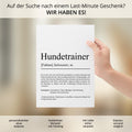 Hundetrainer Definition Poster personalisierbar Beruf Poster Geschenk Hundetrainer Einzug Geburtstag Geschenk Hundetrainer Poster Trainer