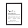 Optiker Definition Poster personalisierbar mit Namen Beruf Poster Optiker Geschenk Einzug Geburtstag Geschenk Optiker Poster Beruf
