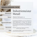 Industriemeister Metall Definition Poster personalisierbar mit Namen Beruf Poster Industriemeister Geschenk Einzug Geburtstag Geschenk