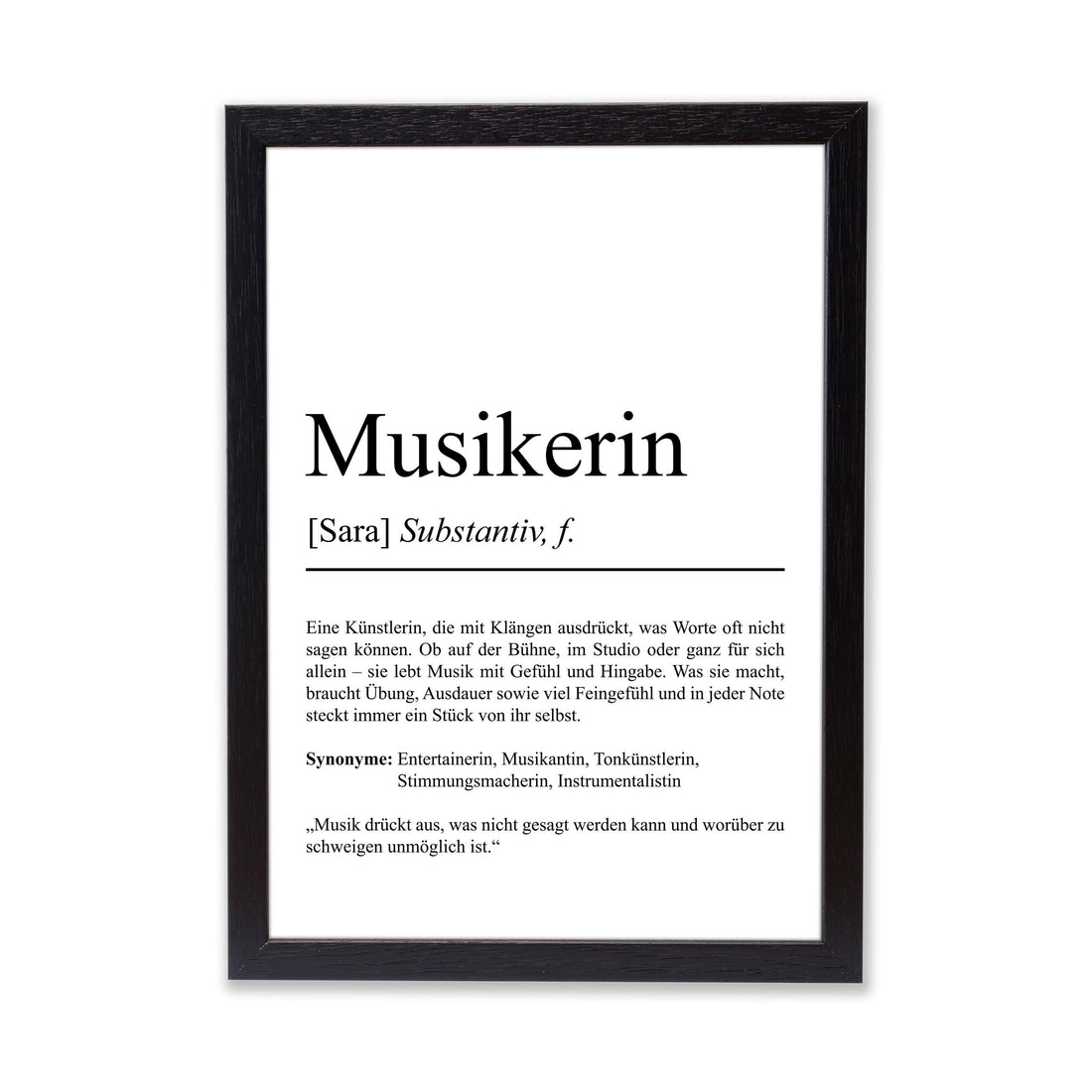 Musikerin Definition Poster personalisierbar mit Namen Beruf Poster Musikerin Geschenk Einzug Geburtstag Geschenk Musikerin Poster Beruf