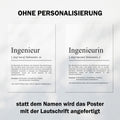 Ingenieur Definition Poster personalisierbar mit Namen Beruf Poster Ingenieur Geschenk Einzug Geburtstag Geschenk Ingenieur Poster Beruf