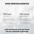 Meister Definition Poster personalisierbar mit Namen Abschluss Poster Meister Geschenk zum Abschluss Geschenk Meister Poster Definition