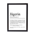 Jägerin Definition Poster personalisierbar mit Namen Beruf Poster Jägerin Geschenk Einzug Geburtstag Geschenk Jägerin Poster Beruf