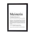 Meisterin Definition Poster personalisierbar mit Namen Abschluss Poster Meisterin Geschenk zum Abschluss Geschenk Meisterin Poster