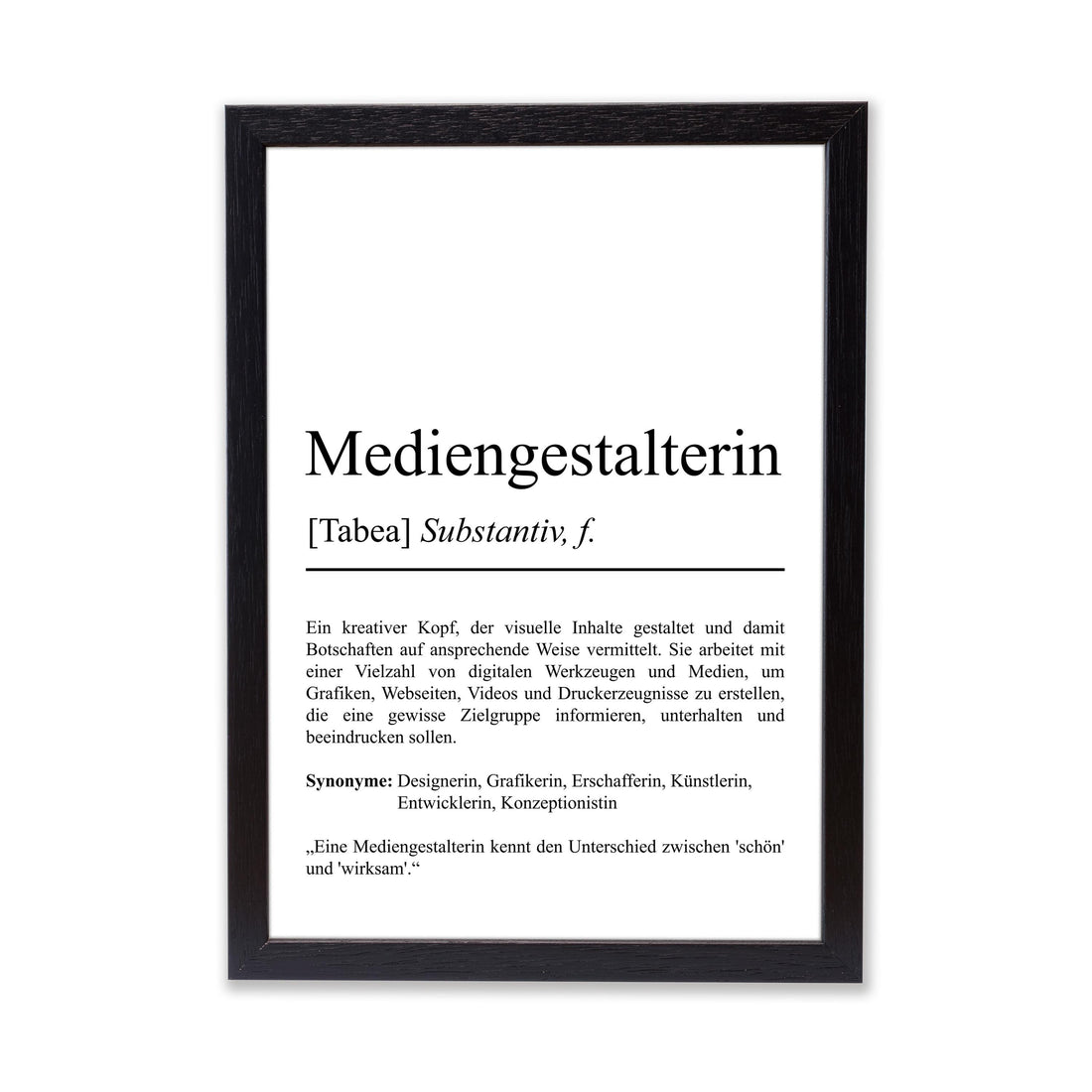 Mediengestalterin Definition Poster personalisierbar mit Namen Beruf Poster Mediengestalterin Geschenk Einzug Geburtstag Geschenk Gestalter