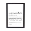 Mediengestalterin Definition Poster personalisierbar mit Namen Beruf Poster Mediengestalterin Geschenk Einzug Geburtstag Geschenk Gestalter