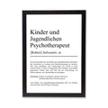 Kinder und Jugendlichenpsychotherapeut Definition Poster personalisierbar mit Namen Beruf Poster Psychotherapeut Geschenk Einzug Geburtstag