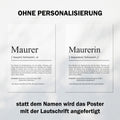 Maurerin Definition Poster personalisierbar mit Namen Beruf Poster Maurerin Geschenk Einzug Geburtstag Geschenk Maurerin Poster Beruf