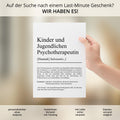 Kinder und Jugendlichenpsychotherapeutin Definition Poster personalisierbar mit Namen Beruf Poster Psychotherapeutin Geschenk Geburtstag