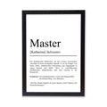 Master Definition Poster personalisierbar mit Namen Abschluss Poster Master Geschenk zum Abschluss Geschenk Master Poster Definition
