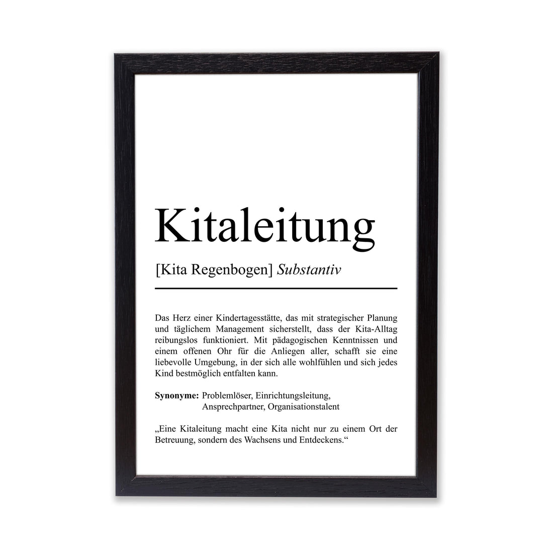 Kitaleitung Definition Poster personalisierbar mit Namen Beruf Poster Kitaleitung Geschenk Einzug Geburtstag Geschenk Poster Kitaleitung