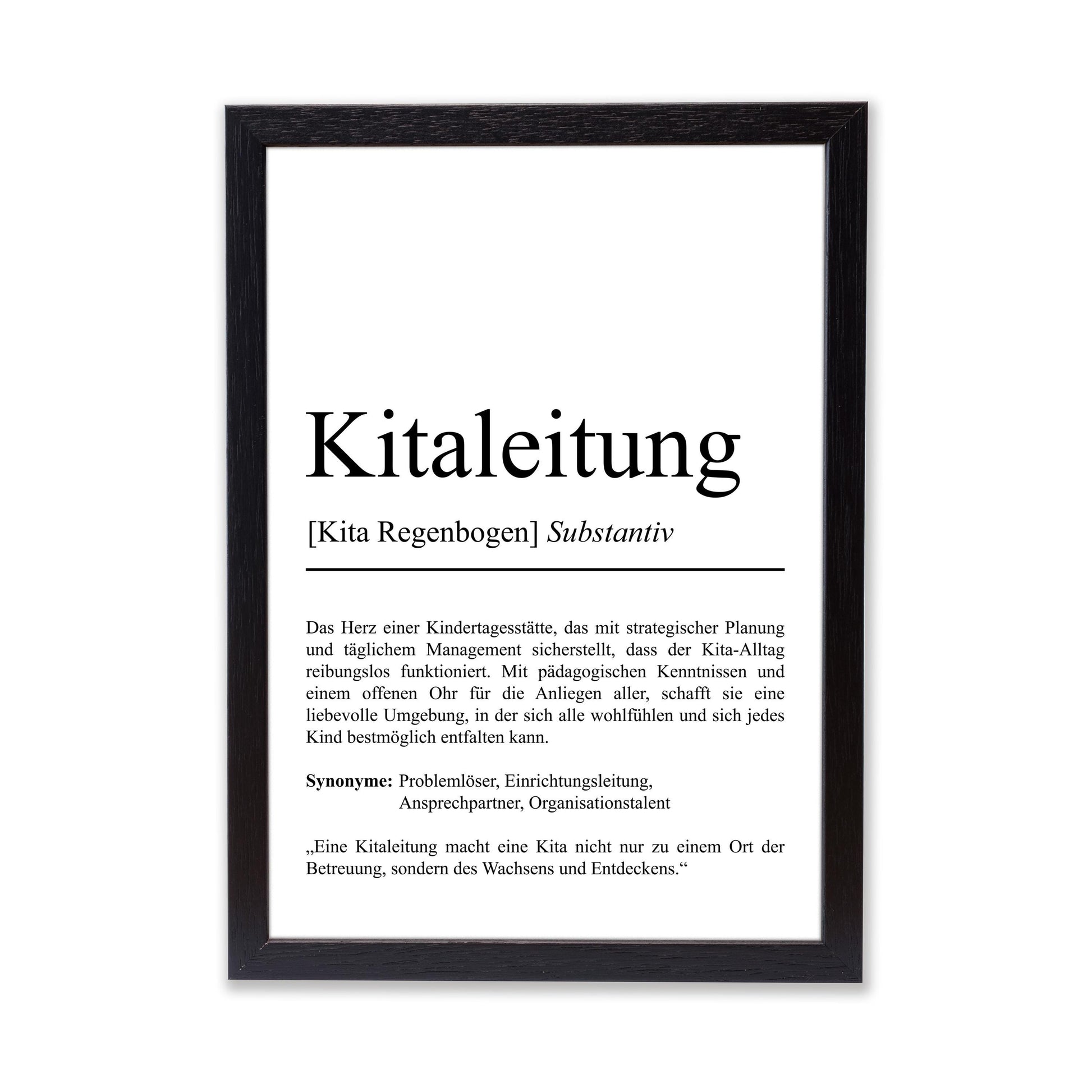 Kitaleitung Definition Poster personalisierbar mit Namen Beruf Poster Kitaleitung Geschenk Einzug Geburtstag Geschenk Poster Kitaleitung