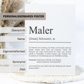 Maler Definition Poster personalisierbar mit Namen Beruf Poster Maler Geschenk Einzug Geburtstag Geschenk Maler Poster Beruf