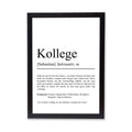 Kollege Definition Poster personalisierbar mit Namen Beruf Poster Kollege Geschenk Einzug Geburtstag Geschenk Kollege Poster Beruf