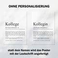 Kollege Definition Poster personalisierbar mit Namen Beruf Poster Kollege Geschenk Einzug Geburtstag Geschenk Kollege Poster Beruf