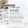 Lieblingskollegin Definition Poster personalisierbar mit Namen Beruf Poster Kollegin Geschenk Einzug Geburtstag Geschenk Kollegin Poster
