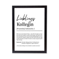 Lieblingskollegin Definition Poster personalisierbar mit Namen Beruf Poster Kollegin Geschenk Einzug Geburtstag Geschenk Kollegin Poster