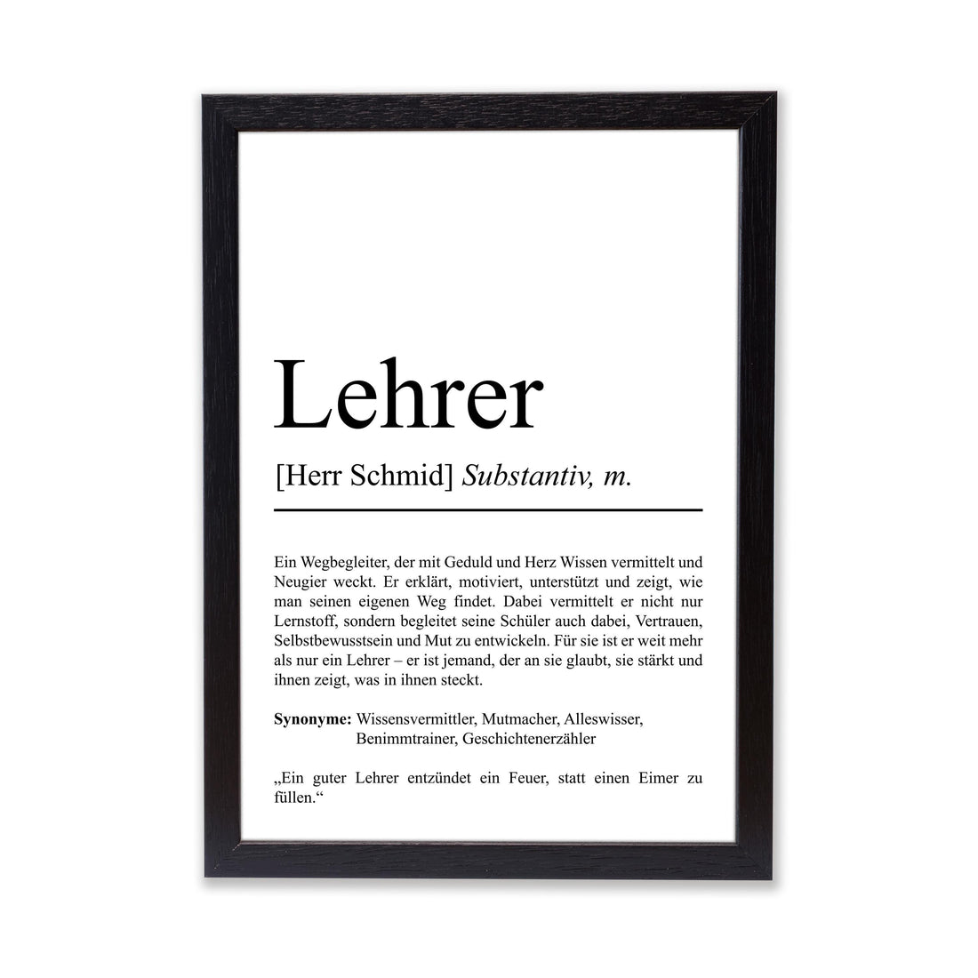 Lehrer Definition Poster personalisierbar mit Namen Beruf Poster Lehrer Geschenk Einzug Geburtstag Geschenk Lehrer Poster Beruf Definition