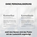 Kosmetiker Definition Poster personalisierbar mit Namen Beruf Poster Kosmetiker Geschenk Einzug Geburtstag Geschenk Kosmetiker Poster Beruf