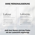 Lehrer Definition Poster personalisierbar mit Namen Beruf Poster Lehrer Geschenk Einzug Geburtstag Geschenk Lehrer Poster Beruf Definition