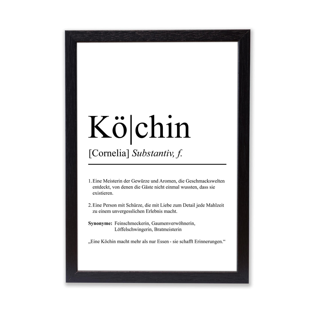 Köchin Definition Poster personalisierbar mit Namen Beruf Poster Köchin Geschenk Einzug Geburtstag Geschenk Köchin Poster Beruf Definition