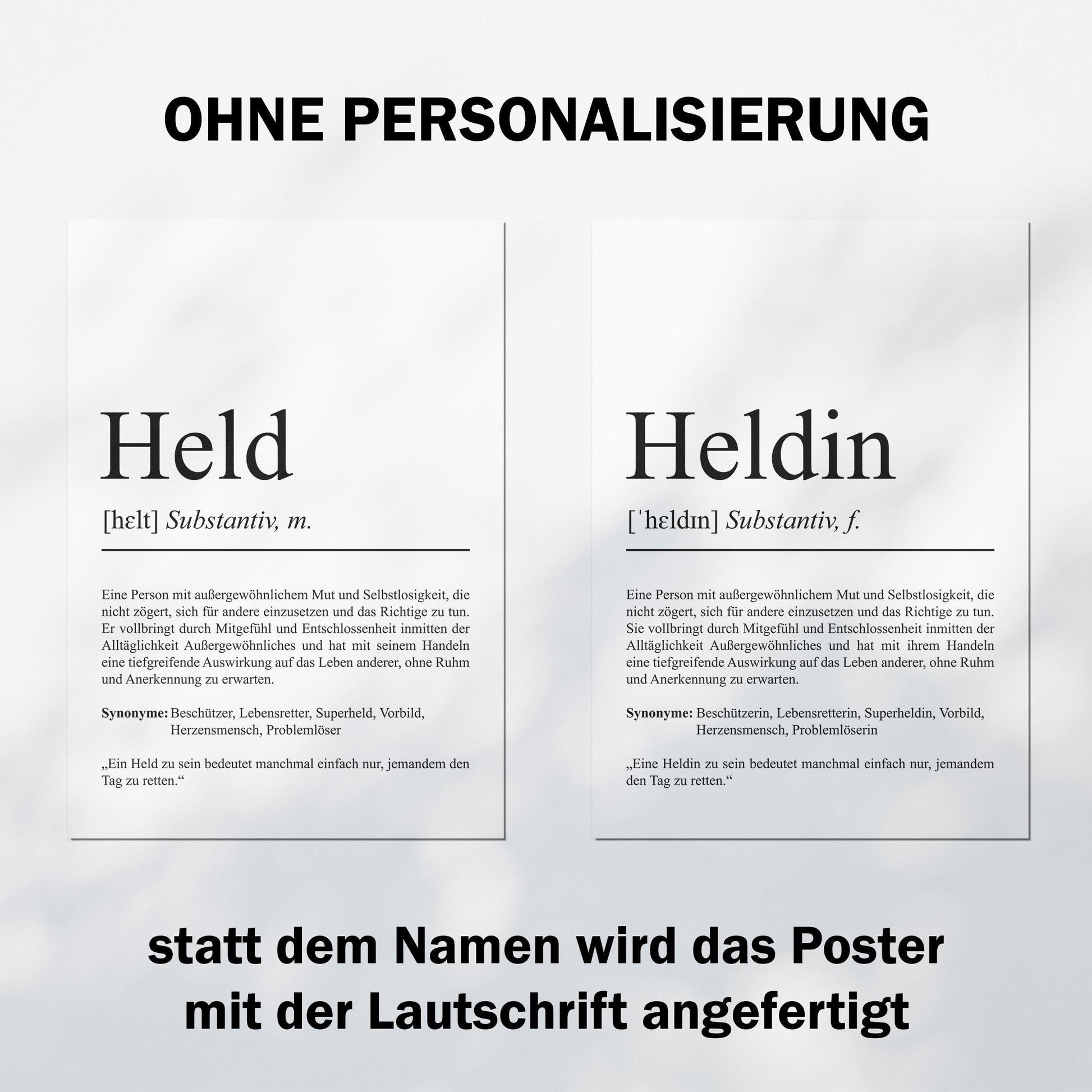 Heldin Definition Poster personalisierbar mit Namen Heldin Poster Geschenk Einzug Geburtstag Geschenk Heldin Poster Alltagshelden