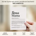 Bonusmama Definition Karte personalisierbar mit Namen Stiefmutter Grußkarte Geschenk für Stiefmutter Postkarte Definition Bonusmama