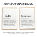 Bruder Definition Karte personalisierbar mit Namen Bruder Grußkarte Geschenk für Bruder Postkarte Definition Geschwister