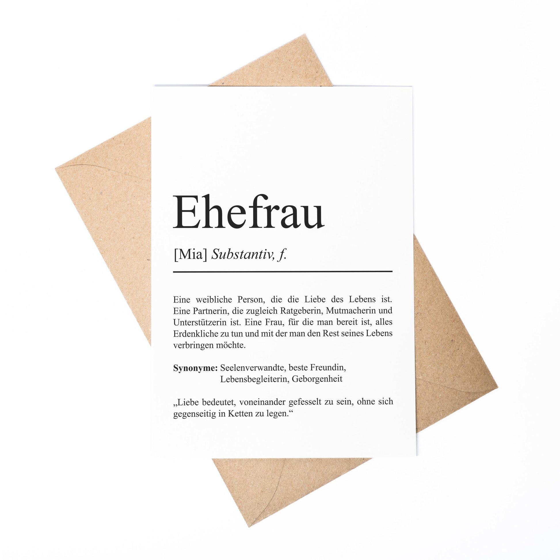 Ehemann Definition Karte personalisierbar mit Namen Ehemann Grußkarte Geschenk für Ehemann Postkarte Definition Ehemann