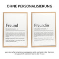 Freund Definition Karte personalisierbar mit Namen Freund Grußkarte Geschenk für Freund Postkarte Definition bester Freund