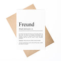 Freund Definition Karte personalisierbar mit Namen Freund Grußkarte Geschenk für Freund Postkarte Definition bester Freund