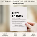 Beste Freundin Definition A6 Karte personalisierbar mit Namen Freundin Grußkarte Geschenk für Freundin Klappkarte Definition beste Freundin