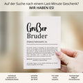 Großer Bruder Definition Karte personalisierbar mit Namen Bruder Grußkarte Geschenk für Bruder Postkarte Definition Geschwister