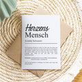 Herzensmensch Definition Karte personalisierbar mit Namen Herzensmensch Grußkarte Geschenk Herzensmensch Postkarte Definition Herzensmensch